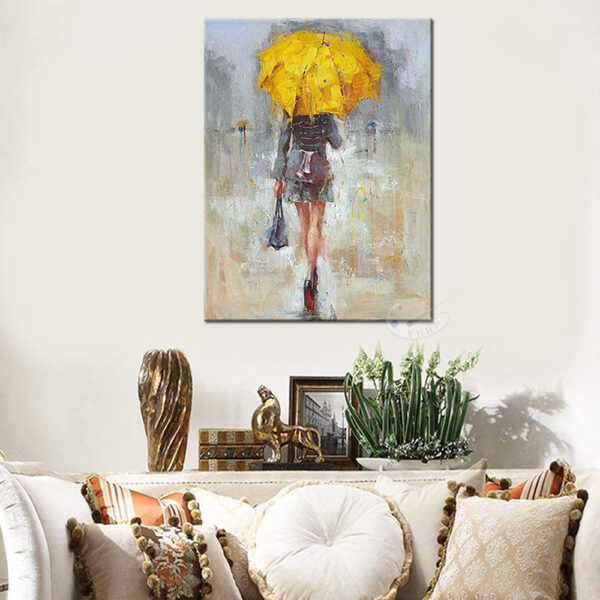 Oil Paintings Hand Painted Canvas Figure Woman Portrait - Image 3