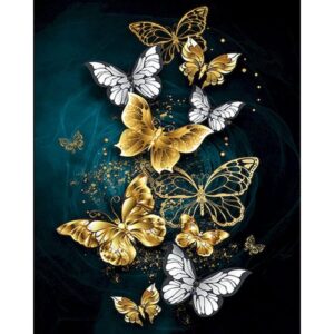 60×75cm Butterfly Leaf House Painting By Numbers